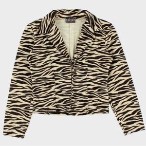 Vintage Y2K Zebra Print Women's Morgan De Toi Blazer - XS